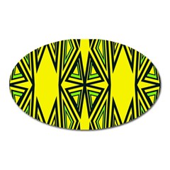 Abstract Pattern Geometric Backgrounds Oval Magnet by Eskimos