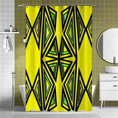 Abstract Pattern Geometric Backgrounds Shower Curtain 48  X 72  (small)  by Eskimos