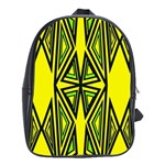 Abstract pattern geometric backgrounds School Bag (XL) Front