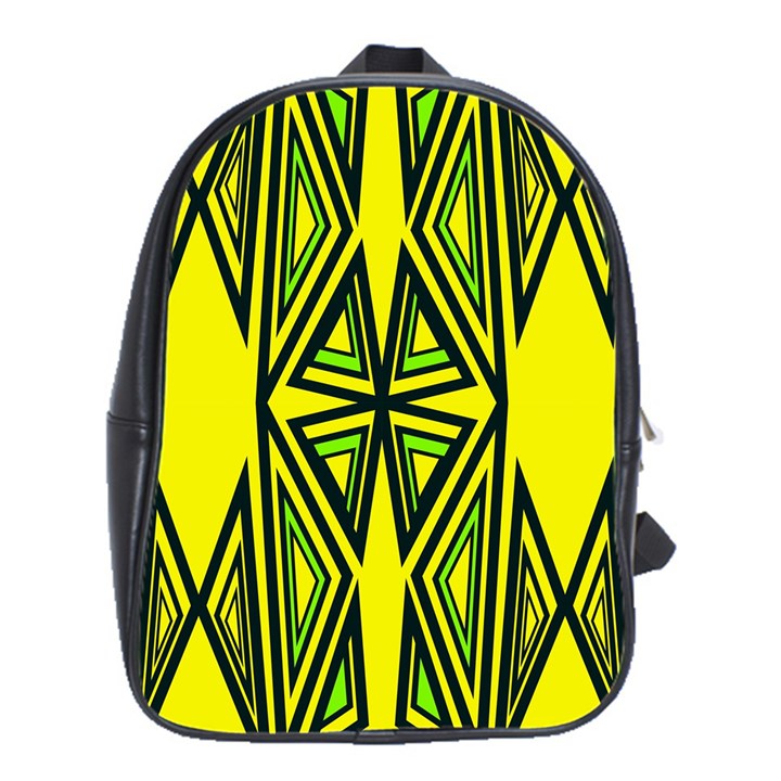 Abstract pattern geometric backgrounds School Bag (XL)