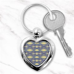 Abstract Pattern Geometric Backgrounds  Key Chain (heart) by Eskimos