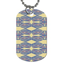 Abstract Pattern Geometric Backgrounds  Dog Tag (one Side) by Eskimos