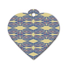 Abstract Pattern Geometric Backgrounds  Dog Tag Heart (one Side) by Eskimos