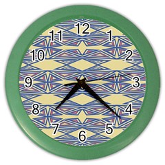 Abstract Pattern Geometric Backgrounds  Color Wall Clock by Eskimos