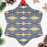 Abstract pattern geometric backgrounds  Snowflake Ornament (Two Sides) Front