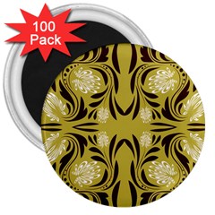 Folk Flowers Print Floral Pattern Ethnic Art 3  Magnets (100 Pack) by Eskimos