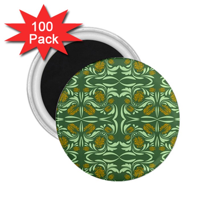 Folk flowers print Floral pattern Ethnic art 2.25  Magnets (100 pack) 