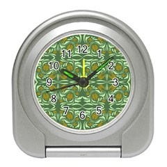 Folk Flowers Print Floral Pattern Ethnic Art Travel Alarm Clock by Eskimos