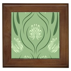 Folk Flowers Print Floral Pattern Ethnic Art Framed Tile by Eskimos