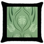 Folk flowers print Floral pattern Ethnic art Throw Pillow Case (Black) Front