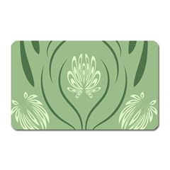 Folk Flowers Print Floral Pattern Ethnic Art Magnet (rectangular) by Eskimos