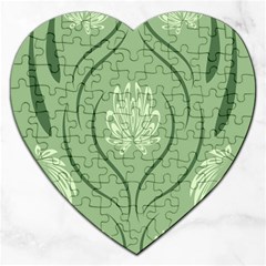 Folk Flowers Print Floral Pattern Ethnic Art Jigsaw Puzzle (heart) by Eskimos