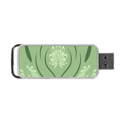 Folk Flowers Print Floral Pattern Ethnic Art Portable Usb Flash (two Sides) by Eskimos