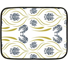 Folk Flowers Print Floral Pattern Ethnic Art Fleece Blanket (mini) by Eskimos