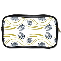 Folk Flowers Print Floral Pattern Ethnic Art Toiletries Bag (two Sides) by Eskimos