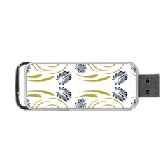 Folk Flowers Print Floral Pattern Ethnic Art Portable Usb Flash (two Sides) by Eskimos