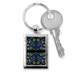 Folk Flowers Print Floral Pattern Ethnic Art Key Chain (rectangle) by Eskimos