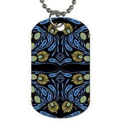 Folk Flowers Print Floral Pattern Ethnic Art Dog Tag (two Sides) by Eskimos