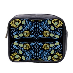 Folk Flowers Print Floral Pattern Ethnic Art Mini Toiletries Bag (two Sides) by Eskimos