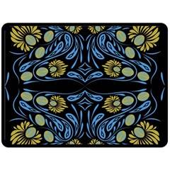 Folk Flowers Print Floral Pattern Ethnic Art Double Sided Fleece Blanket (large)  by Eskimos