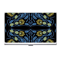 Folk Flowers Print Floral Pattern Ethnic Art Business Card Holder by Eskimos