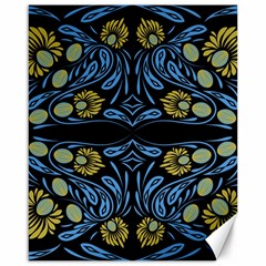 Folk Flowers Print Floral Pattern Ethnic Art Canvas 16  X 20  by Eskimos