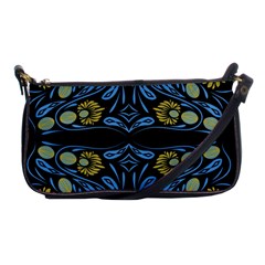 Folk Flowers Print Floral Pattern Ethnic Art Shoulder Clutch Bag by Eskimos