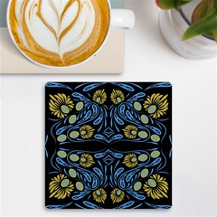 Folk Flowers Print Floral Pattern Ethnic Art Uv Print Square Tile Coaster 