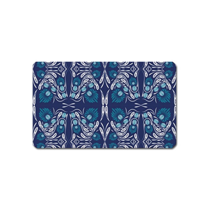 Folk flowers print Floral pattern Ethnic art Magnet (Name Card)