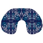 Folk flowers print Floral pattern Ethnic art Travel Neck Pillow Back