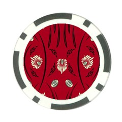 Folk Flowers Print Floral Pattern Ethnic Art Poker Chip Card Guard by Eskimos