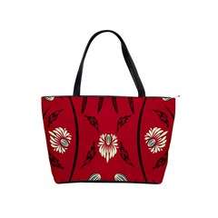 Folk Flowers Print Floral Pattern Ethnic Art Classic Shoulder Handbag by Eskimos