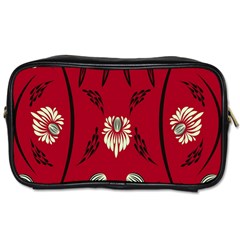 Folk Flowers Print Floral Pattern Ethnic Art Toiletries Bag (one Side) by Eskimos