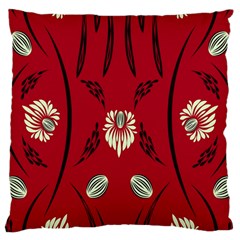 Folk Flowers Print Floral Pattern Ethnic Art Large Cushion Case (one Side) by Eskimos