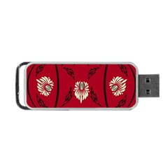 Folk Flowers Print Floral Pattern Ethnic Art Portable Usb Flash (two Sides) by Eskimos