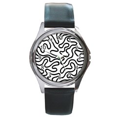 Patern Vector Round Metal Watch by nate14shop