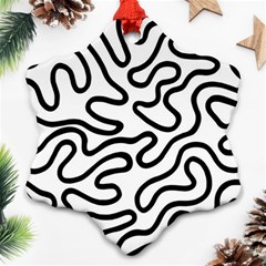 Patern Vector Snowflake Ornament (two Sides) by nate14shop