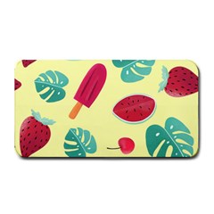 Watermelon Leaves Cherry Background Pattern Medium Bar Mats by nate14shop