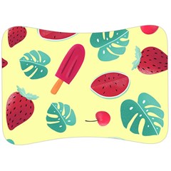 Watermelon Leaves Cherry Background Pattern Velour Seat Head Rest Cushion