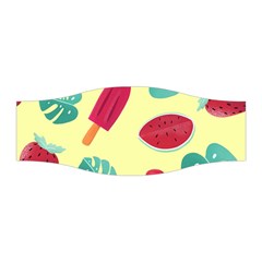 Watermelon Leaves Cherry Background Pattern Stretchable Headband by nate14shop