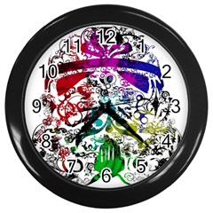 Abstrak Wall Clock (black) by nate14shop