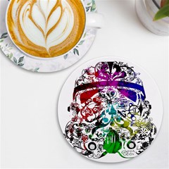 Abstrak Uv Print Round Tile Coaster