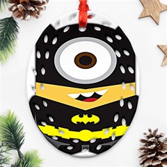 Batman Oval Filigree Ornament (two Sides) by nate14shop