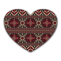 Ukrainian-folk-seamless-pattern-ornament Heart Mousepads by Wegoenart