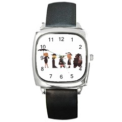 American Horror Story Cartoon Square Metal Watch by nate14shop