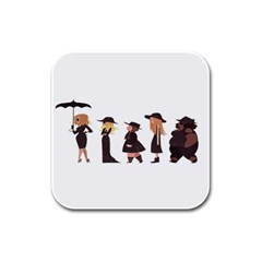 American Horror Story Cartoon Rubber Square Coaster (4 Pack) by nate14shop