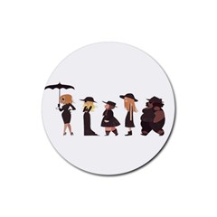 American Horror Story Cartoon Rubber Round Coaster (4 Pack) by nate14shop