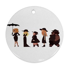 American Horror Story Cartoon Round Ornament (two Sides) by nate14shop