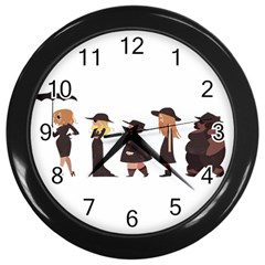 American Horror Story Cartoon Wall Clock (black) by nate14shop