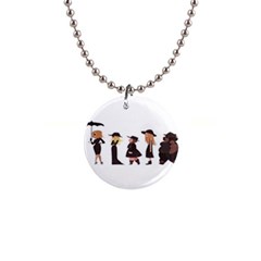 American Horror Story Cartoon 1  Button Necklace by nate14shop